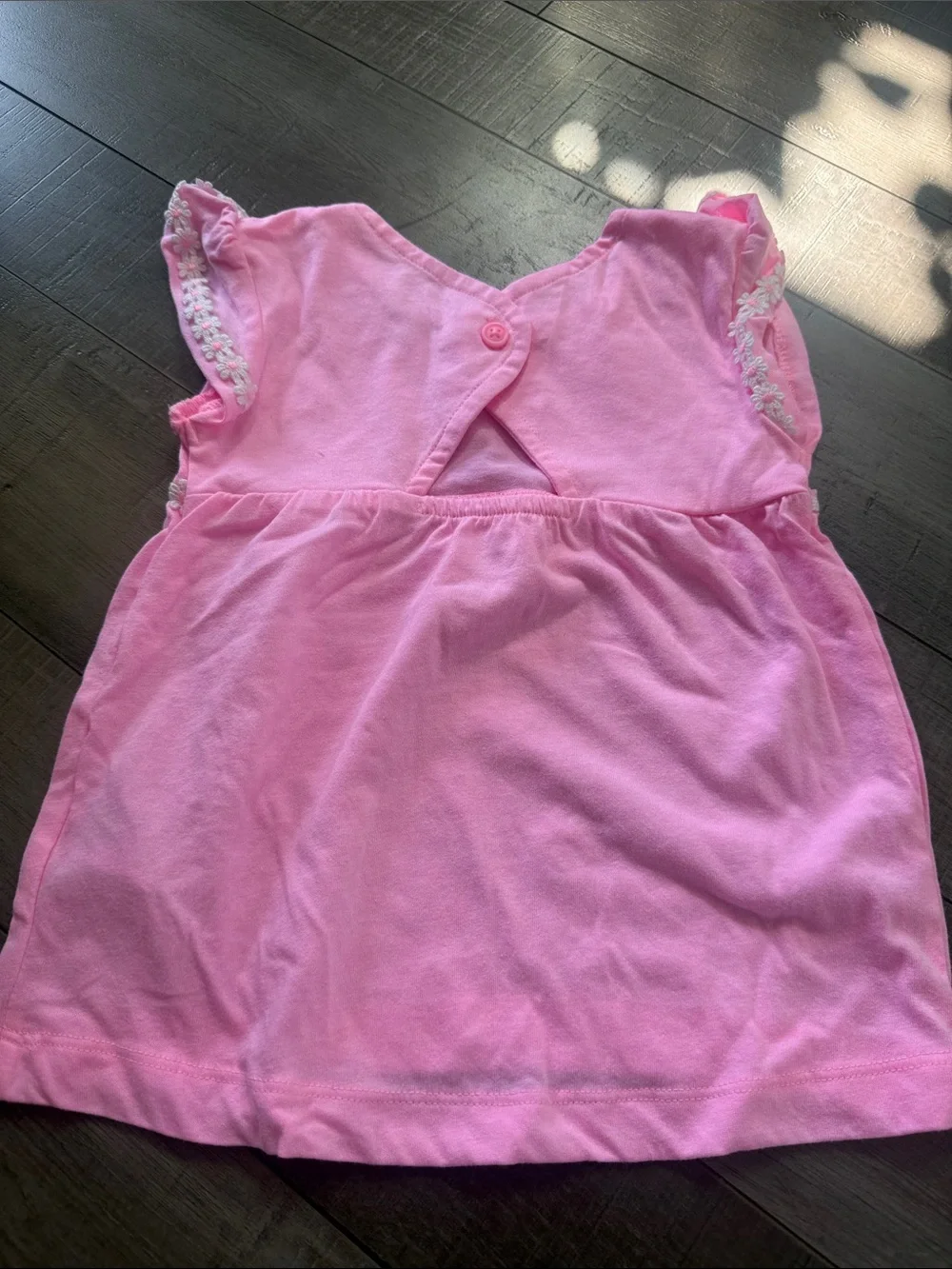Carter's Pink & Yellow Daisy-Trim Tank Tops